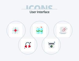 pack d'icônes plates d'interface utilisateur 5 conception d'icônes. . document. but. pièce jointe. carte vecteur