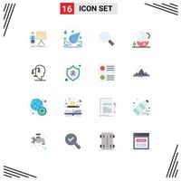 16 icônes créatives signes et symboles modernes de présentation look graphique spa recherche pack modifiable d'éléments de conception de vecteur créatif