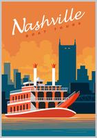 excursions en bateau à Nashville vecteur