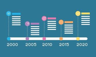 infographie de l & # 39; entreprise avec des icônes d & # 39; années vecteur