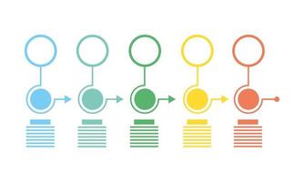 infographie commerciale avec des icônes circulaires vecteur