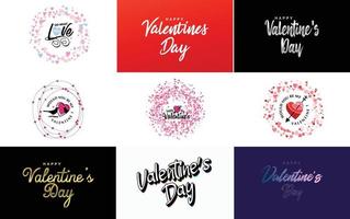 be my valentine valentine's holiday lettrage pour carte de voeux vecteur