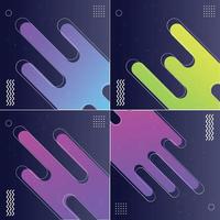 arrière-plans géométriques minimaux pack de 4 compositions de formes dynamiques vecteur