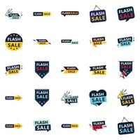 25 designs vectoriels inspirants dans le pack de vente flash parfaits pour l'image de marque et la publicité vecteur