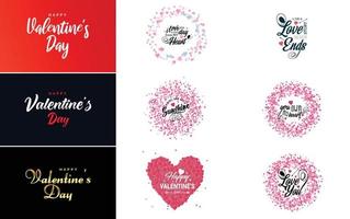 be my valentine valentine's holiday lettrage pour carte de voeux vecteur