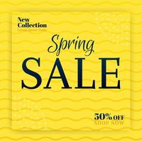 soldes de printemps pour la nouvelle mode de la collection. promotions de bannières et d'annonces sur les réseaux sociaux. peut être utilisé pour les médias en ligne, les brochures, les dépliants, les publicités murales, les affiches, la promotion des médias du site Web, les panneaux d'affichage, les annonces d'applications vecteur