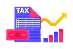 conception pour augmenter les recettes économiques et fiscales, les déclarations fiscales et les revenus financiers. peut également être utilisé pour les affaires, la conception d'icônes et les éléments graphiques vecteur