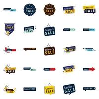 25 bannières de vente de saison attrayantes pour le commerce électronique et les entreprises en ligne vecteur