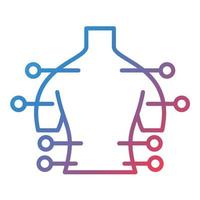 icône de gradient de ligne d'acupuncture corporelle vecteur