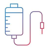 icône de gradient de ligne de transfusion vecteur