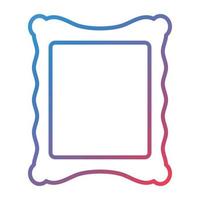 icône de dégradé de ligne de cadre photo vecteur
