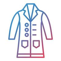 icône de gradient de ligne de blouse de laboratoire vecteur