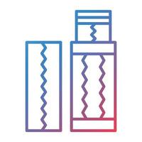icône de gradient de ligne de chewing-gum vecteur