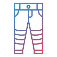 icône de gradient de ligne de pantalon de pompier vecteur