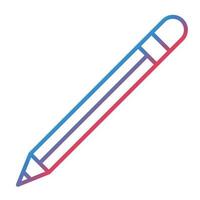 icône de dégradé de ligne de crayon vecteur