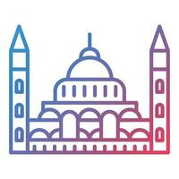 icône de gradient ligne parlement hongrois vecteur