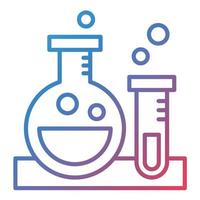 icône de gradient de ligne de chimie vecteur