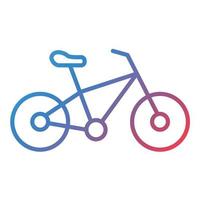 icône de dégradé de ligne de vélo vecteur