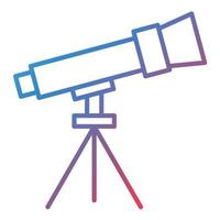 icône de gradient de ligne de télescope vecteur