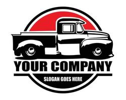 conception premium de vecteur de camion 3100. fond blanc isolé montrant de côté. idéal pour le logo, le badge, l'emblème, l'icône, l'autocollant de conception, l'industrie du camion.