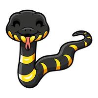 mignon, heureux, serpent palétuvier, dessin animé vecteur
