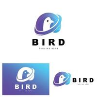 logo d'oiseau, vecteur d'ailes d'oiseau, design minimaliste, pour la marque de produit, illustration d'icône de modèle