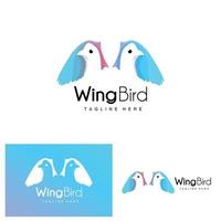 logo d'oiseau, vecteur d'ailes d'oiseau, design minimaliste, pour la marque de produit, illustration d'icône de modèle
