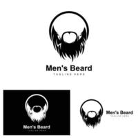 logo barbe, salon de coiffure vectoriel, conception pour l'apparence masculine, coiffeur, cheveux, mode vecteur