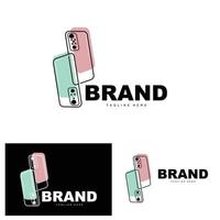 logo smartphone, vecteur électronique moderne, conception de boutique smartphone, produits électroniques