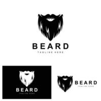 logo barbe, salon de coiffure vectoriel, conception pour l'apparence masculine, coiffeur, cheveux, mode vecteur