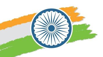 fond de drapeau tricolore indien pour la fête de l'indépendance. bannière de site Web et modèle de conception de carte de voeux. vecteur