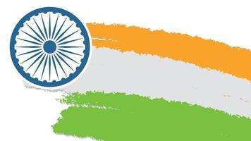 fond de drapeau tricolore indien pour la fête de l'indépendance. bannière de site Web et modèle de conception de carte de voeux. vecteur