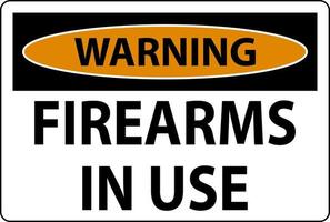 avertissement armes à feu autorisées signe armes à feu en cours d'utilisation vecteur