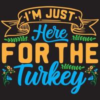 conception de t-shirt de thanksgiving avec des éléments de thanksgiving ou conception de typographie de thanksgiving dessinée à la main ou conception d'affiche vectorielle de joyeux thanksgiving vecteur