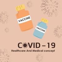 coronavirus, concept de vaccin covid-19 vecteur