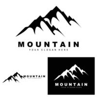 création de logo de montagne, lieu de vecteur pour randonneur amoureux de la nature