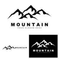 création de logo de montagne, lieu de vecteur pour randonneur amoureux de la nature