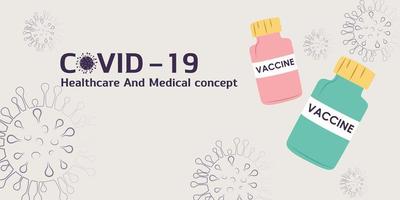 coronavirus, concept de vaccin covid-19 vecteur