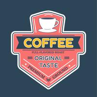 Vecteur de Badge logo café