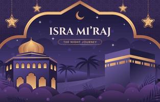 concept de fond isra miraj vecteur