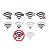 illustration de collection de signaux wifi en vecteur pour logo ou icône