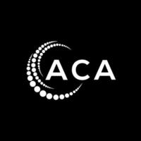 conception créative du logo de la lettre aca. une conception unique. vecteur