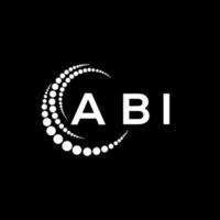 conception créative du logo de la lettre abi. un design unique. vecteur
