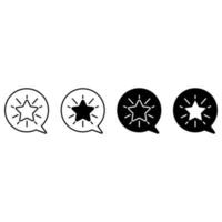 vecteur d'icône de notation. signe d'illustration de qualité. symbole de révision. logo de commentaire.