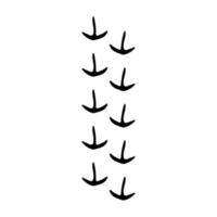traces de vecteur d'icône d'oiseaux. signe d'illustration d'étapes de poulet. symbole ou logo d'empreintes de pas.