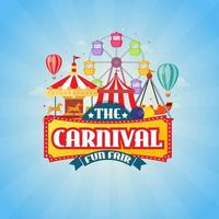 carnaval fun fair design concept illustration vectorielle vecteur