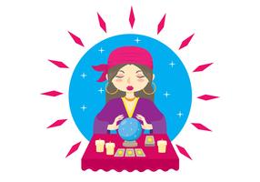 Fortune Teller personnage Illustration vecteur