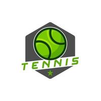 logo de tournoi de balle de tennis vectoriel moderne, logo de tennis de conception vectorielle pour votre équipe ou tournoi.