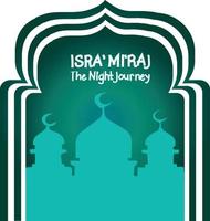 vecteur isra. isra miraj et isra miraj islamique