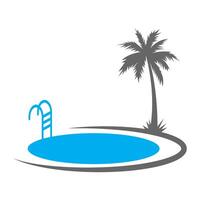 création de logo icône piscines vecteur